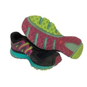Salomon X Mission 3 CS-Women's 8.5-Black/Pink/Blue-Hiking/Trail/Outdoor- 390551